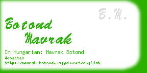 botond mavrak business card